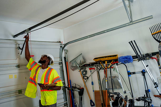 Professional Garage Door Roller Replacement technician working in Muncie, IN